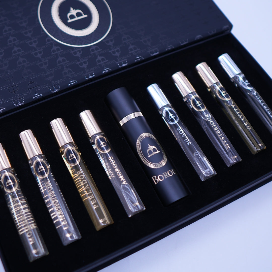 Borouj Set de 8 piezas (Borouj misterioso, Borouj perlador, Borouj modernidad, Borouj ensilaje, Borouj espíritu, Borouj lamasat oud, Borouj amoroso, Borouj gravedad)