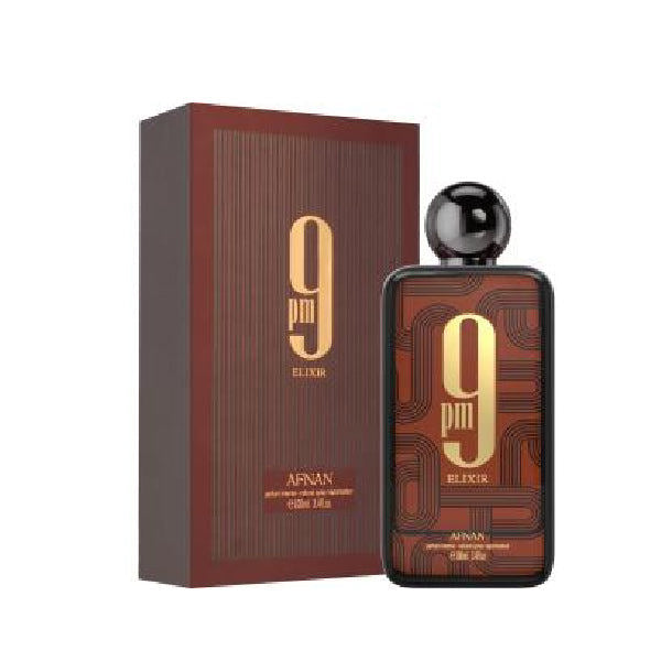 Afnan 9 PM Elixir para hombres Parfum 3.4 oz