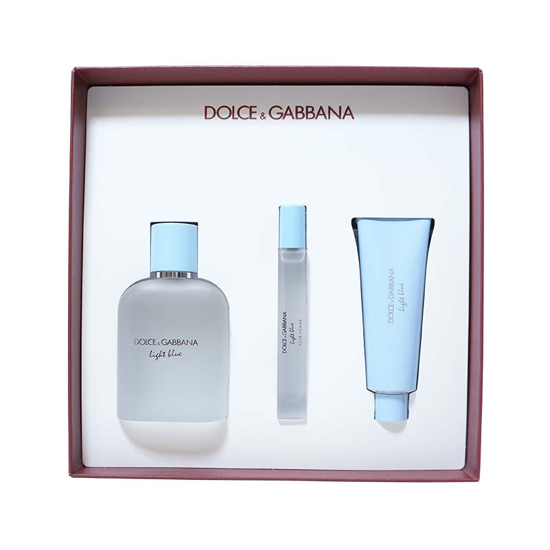 Dolce Gabbana Light Blue 3 Pcs Gif Set M (3.0oz EDP + 1.7oz Body