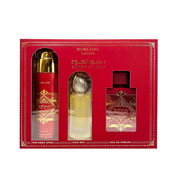 Open Box Lattafa SET 3 pcs Badee Al Oud Sublime U EDP 3.4 oz