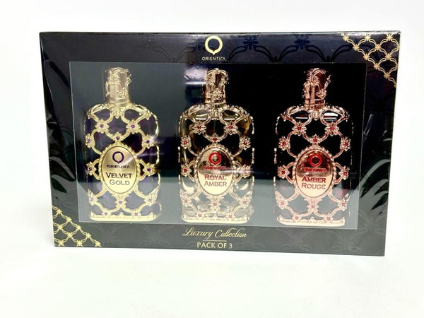 Orientica Luxury Collection Gift Set 3pc U EDP 1.0oz (Amber Rouge, Royal Amber, Velvet Gold)