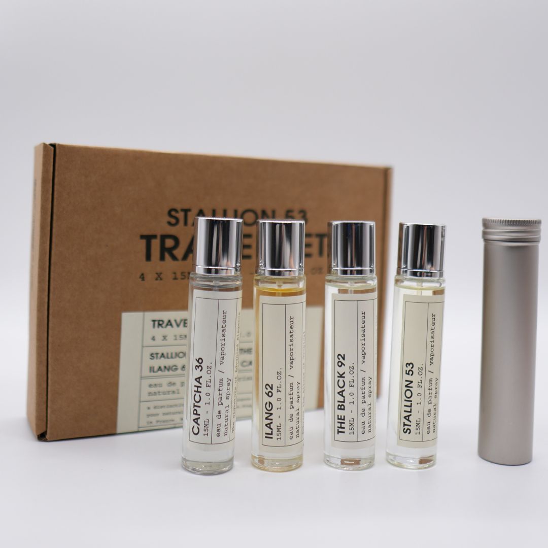 Set de viaje Emper 4 piezas U EDP 1.0oz (Captcha 36, ​​ilang 62, The Black 92, Stallion 53)
