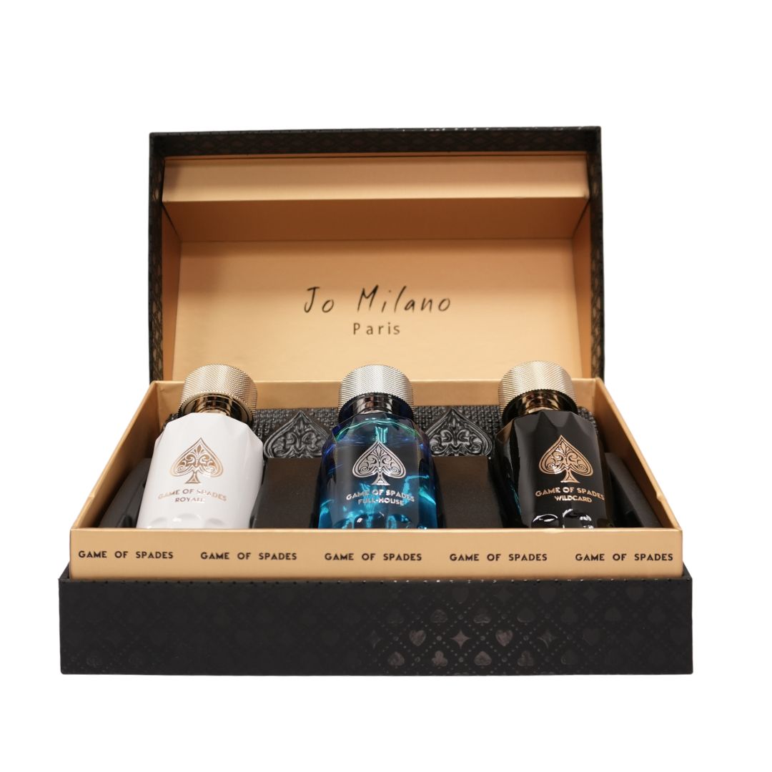 Jo Milano Game Of Spades Collection Edition Set U Parfum ( Royale + Full House + Wildcard ) 3 X 1.0oz