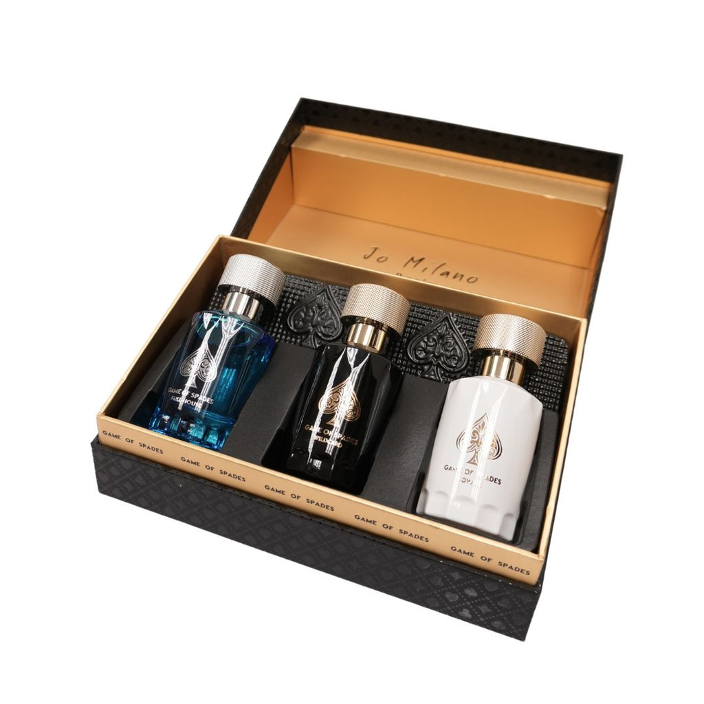 Jo Milano Game Of Spades Collection Edition Set U Parfum ( Royale + Full House + Wildcard ) 3 X 1.0oz
