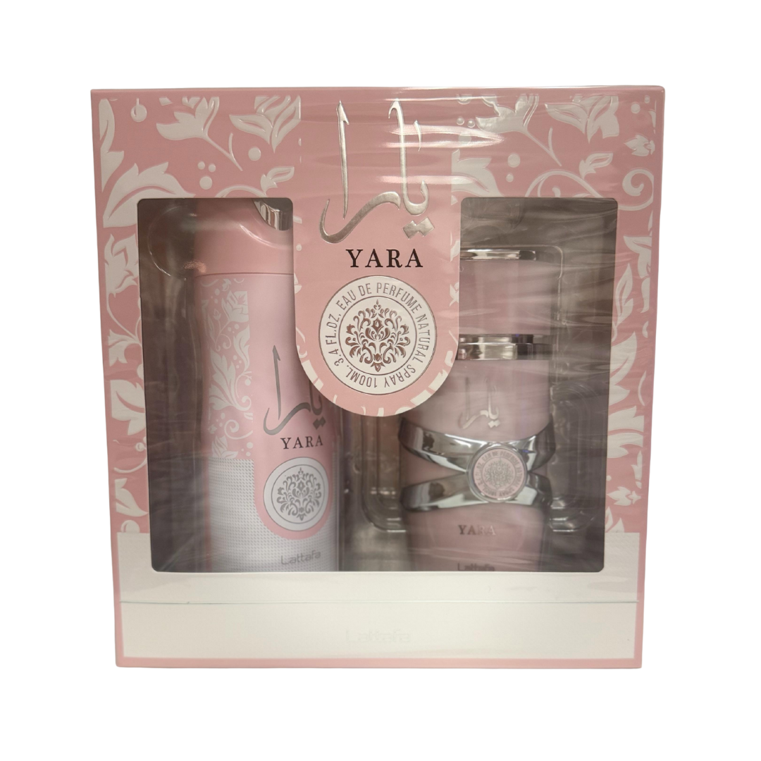 Lattafa Set Yara 2pcs W EDP 3.4oz + 6.8oz Body Spray