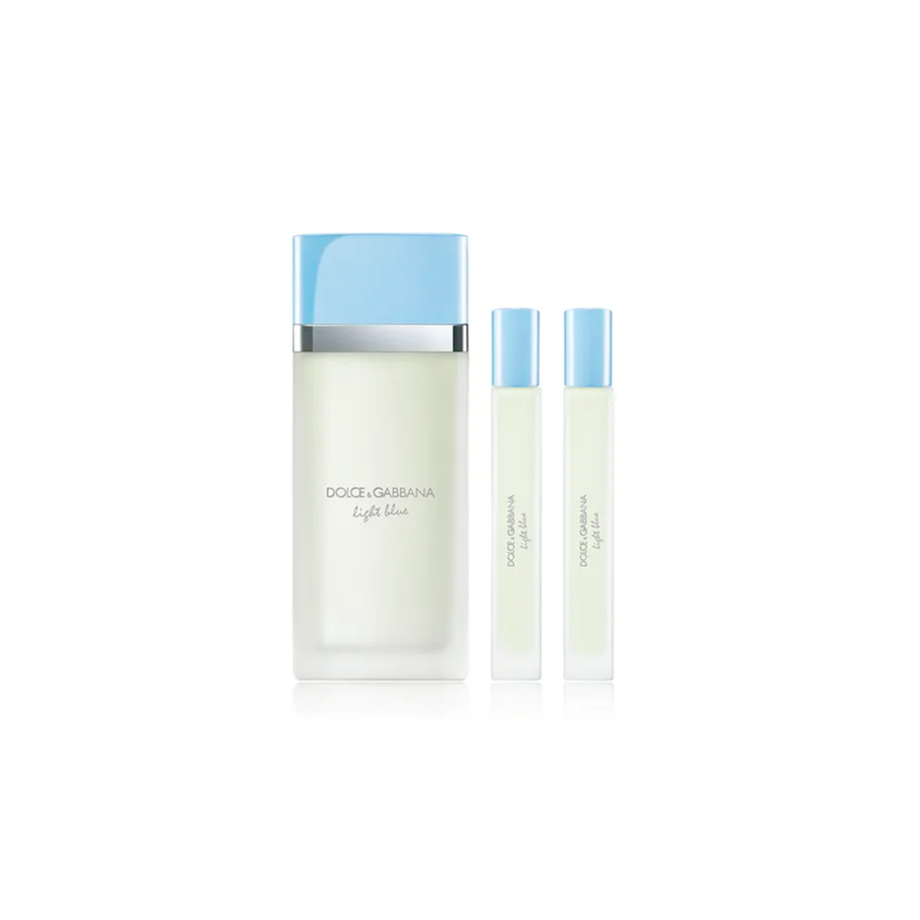 Dolce & Gabbana Light Blue 3-Piece Gift Set for Women (EDT 3.3 oz + Mini EDT 0.33 oz + Mini EDT 0.33 oz)