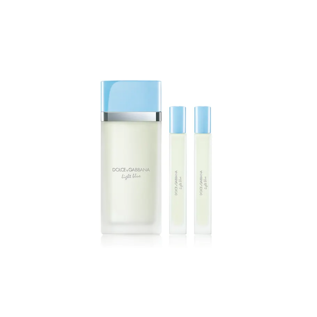 Dolce & Gabbana Light Blue 3-Piece Gift Set for Women (EDT 3.3 oz + Mini EDT 0.33 oz + Mini EDT 0.33 oz)