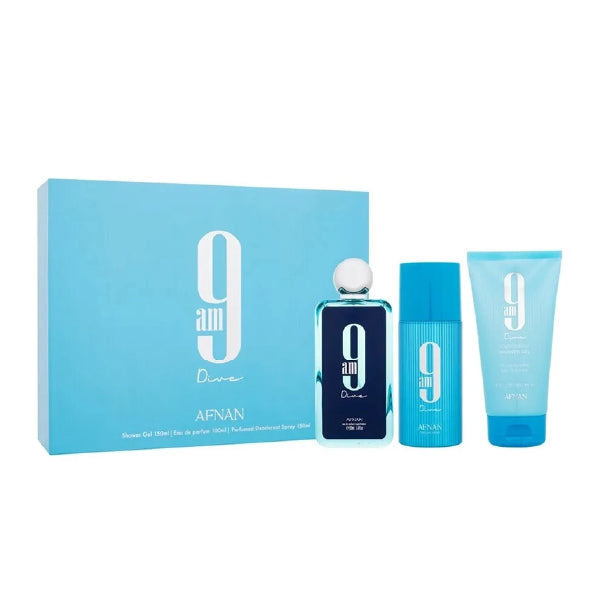 Afnan Set 3 pcs 9 AM Dive Unisex EDP 5.0 oz