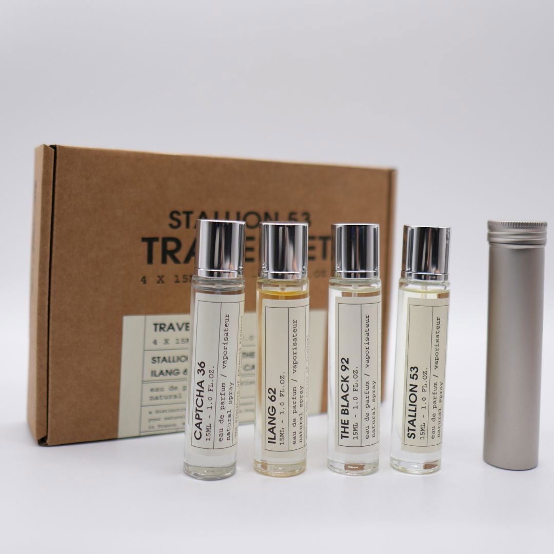 Set de viaje Emper 4 piezas U EDP 1.0oz (Captcha 36, ​​ilang 62, The Black 92, Stallion 53)