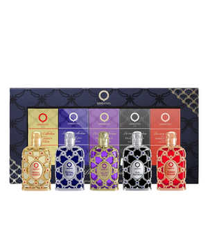 Orientica Set Mini 5 Perfumes EDP U (Royal Amber, Royal Bleu, Velvet Gold, Oud Saffron, Amber Rouge)