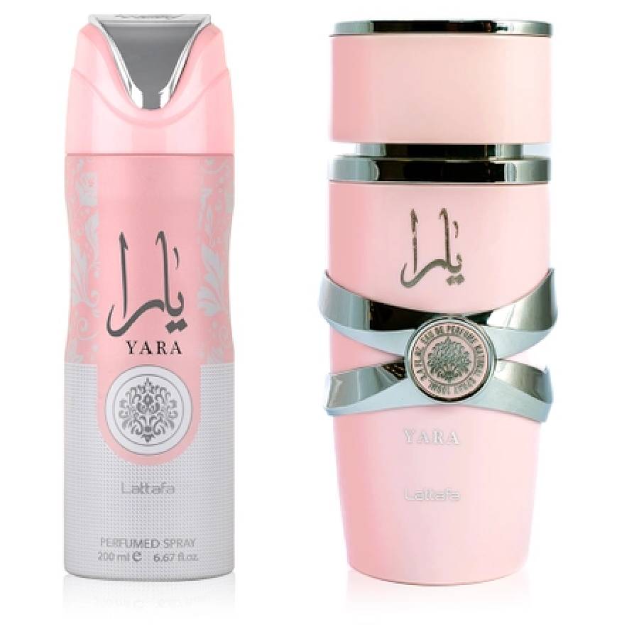 Lattafa Set Yara 2 piezas W EDP 3.4oz + 6.8oz Spray corporal