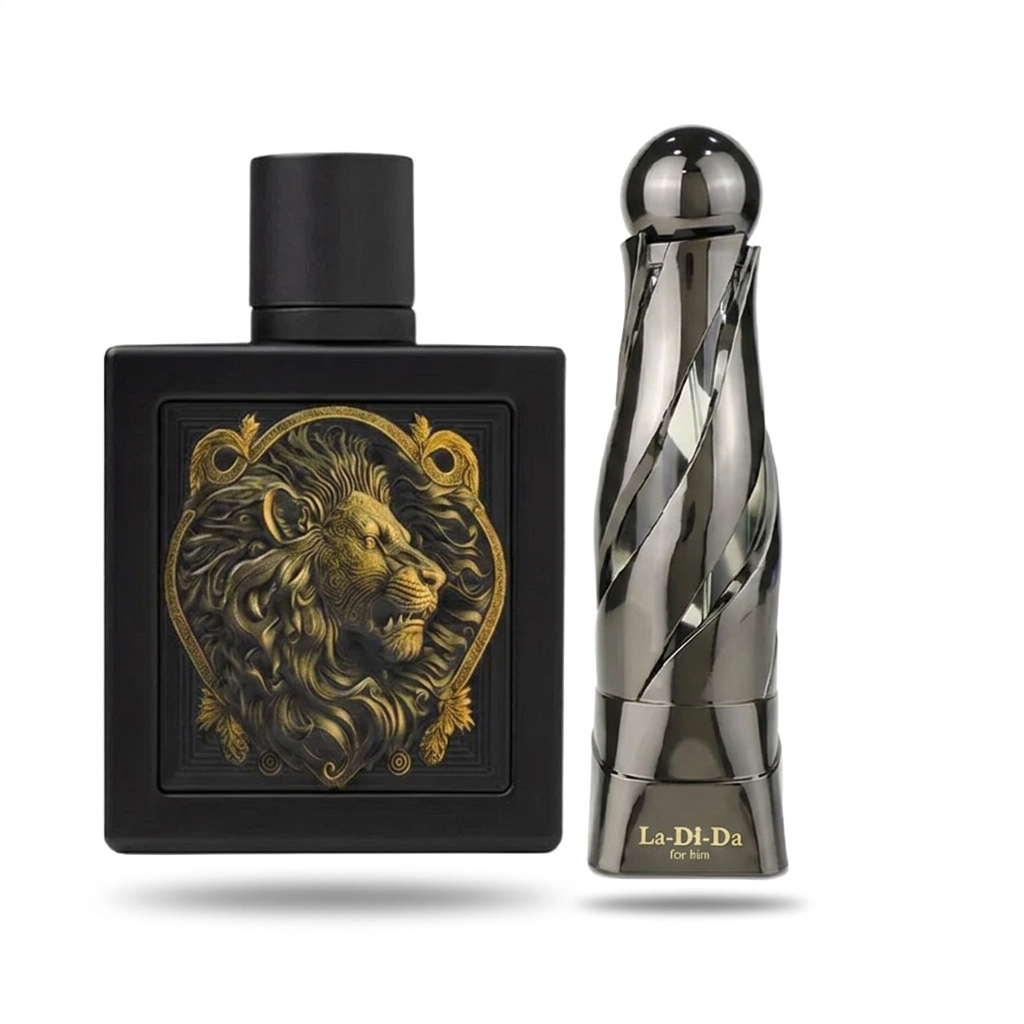 Set de fragancias EDP de Arabiyat Prestige La Di Da y Rayhaan Lion para hombre, paquete de 2