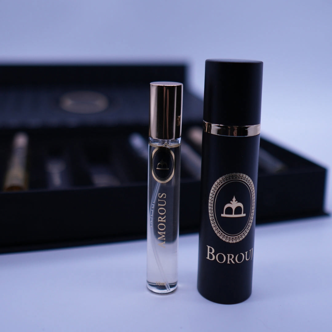 Borouj Set 8 pzs (Borouj misterious, Borouj Perlador, Borouj Modernity, Borouj Silage, Borouj spiritus, Borouj lamasat oud, Borouj amorous, Borouj gravity)