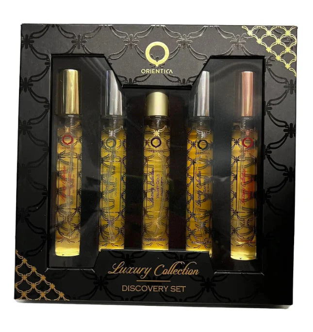 Open Box Orientica Discovery Set  EDP (Amber Rouge, Oud Saffron, Velvet Gold, Royal Bleu, Royal Amber)