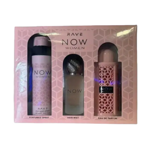 Rave Now Pink Set (Rave Now Pink EDP 3.4oz ,Perfumed Spray 6.8oz ,Hair Mist 1.7oz)
